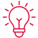 Piktogramm symbolisiert Innovationskraft mit einer Glühbirne
