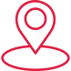 Piktogramm symbolisiert Ort und Positionierung
