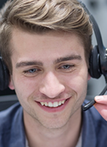 Customerservice man with headset
