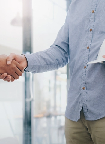 Two people shaking hands