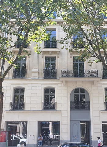 Street view photo of french building