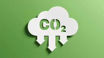 CO2 Wolke mit Pfeilen nach unten