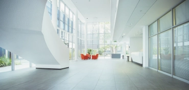 Empfangshalle Büro mit Luftdurchlässen