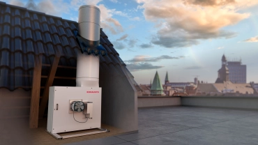 Exhausto Boxventilator BESB und Dachdurchführung Installation