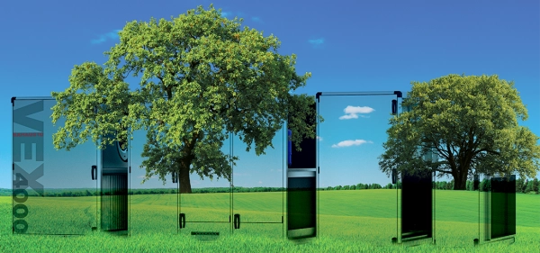 VEX4000RHP Lüftungsgerät auf dem Gras mit blauem Himmel