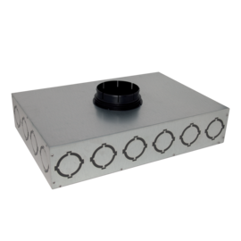 Caja de distribución OPTIFLEX® con 20 embocaduras de conducto circular con entrada Ø160 suelo