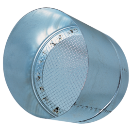 Visera antilluvia con rejilla Ø100 mm