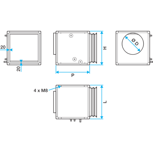 Baterías externas en caja