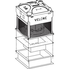 Remate azotea H330 VELONE F400-120 modelo 4.5 / 7.2 / 10.5 - 698 mm