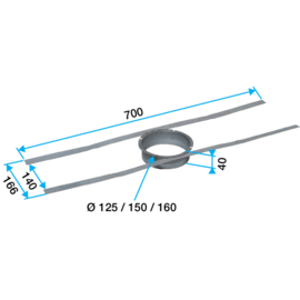 Fijación armazón Ø125 mm