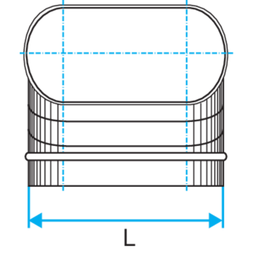 Codo vertical oblongo: CVO 90°