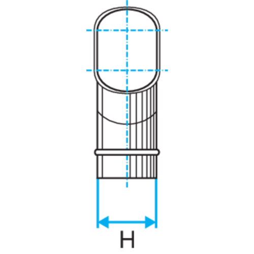 Codo Horizontal Oblongo: CHO 30°