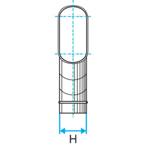 Codo Horizontal Oblongo: CHO 45°
