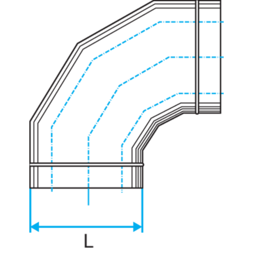Codo Horizontal Oblongo: CHO 90°