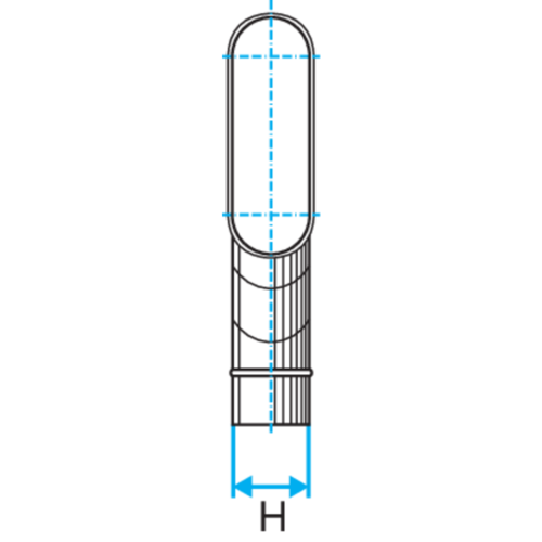Codo Horizontal Oblongo: CHO 90°