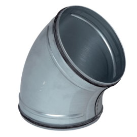 Codo 45º galva estampado + juntas Ø100 mm