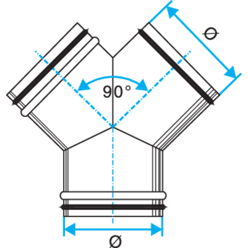Pantalón sencillo: CS 90° con juntas
